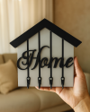 Home Yazılı Ev Şeklinde Duvar Anahtarlık Askısı
