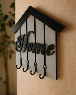 Home Yazılı Ev Şeklinde Duvar Anahtarlık Askısı