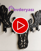 Geometrik Geyik Duvar Anahtarlık Askısı