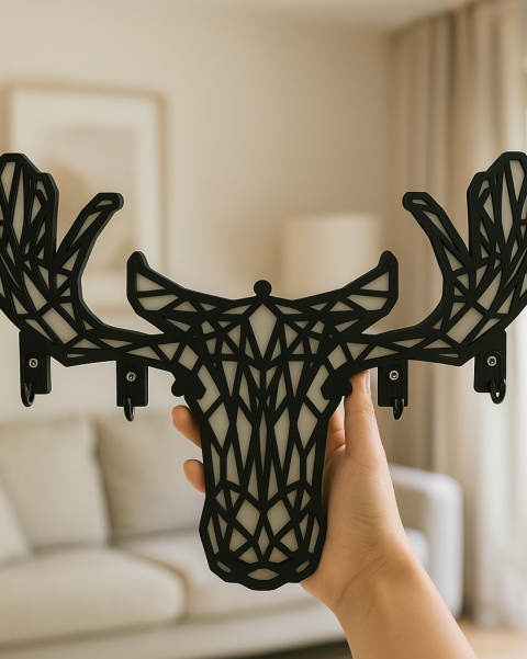 Geyik Duvar Anahtarlık Askısı