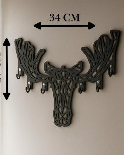 Geyik Duvar Anahtarlık Askısı