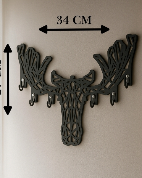 Geyik Duvar Anahtarlık Askısı