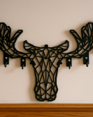 Geometrik Geyik Duvar Anahtarlık Askısı