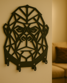 Goril Figürlü Duvar Anahtarlık Askısı