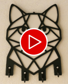 Kedi Figürlü Duvar Anahtarlık Askısı