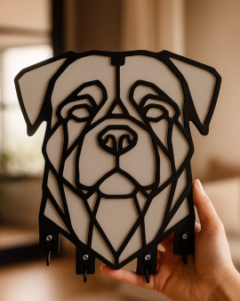 Köpek Figürlü Duvar Anahtarlık Askısı