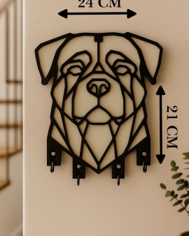 Köpek Figürlü Duvar Anahtarlık Askısı