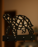 Kaplumbağa Figürlü Duvar Anahtarlık Askısı