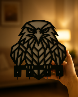 Kartal Figürlü Duvar Anahtarlık Askısı