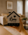 Love Ev Şeklinde Duvar Anahtarlık Askısı