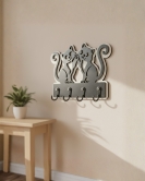 Sevimli Kediler Anahtarlık Askılığı – Güçlü Çift Taraflı Bantlı