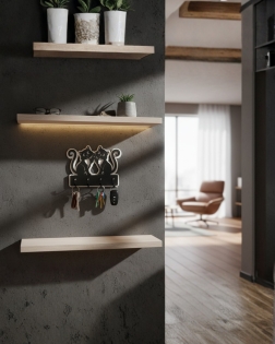 Sevimli Kediler Anahtarlık Askılığı