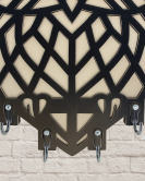 Baykuş Figürlü Duvar Anahtarlık Askısı