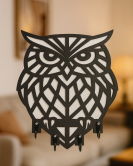 Baykuş Figürlü Duvar Anahtarlık Askısı