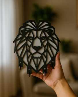 Aslan Figürlü Anahtarlık Askısı