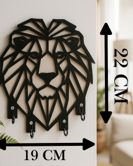 Aslan Figürlü Anahtarlık Askısı