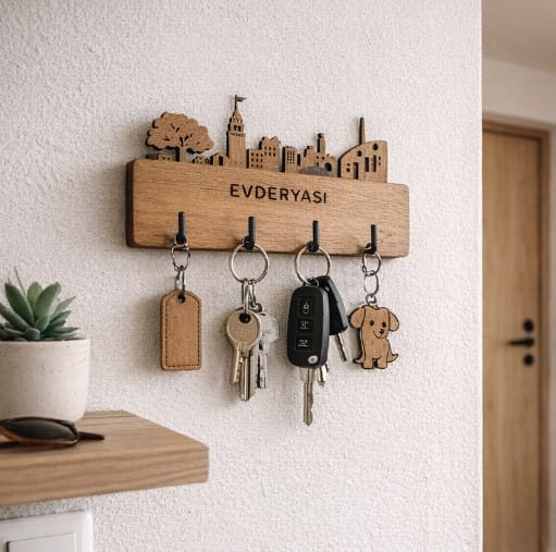Easy to Clean Wooden Key Holder Models
